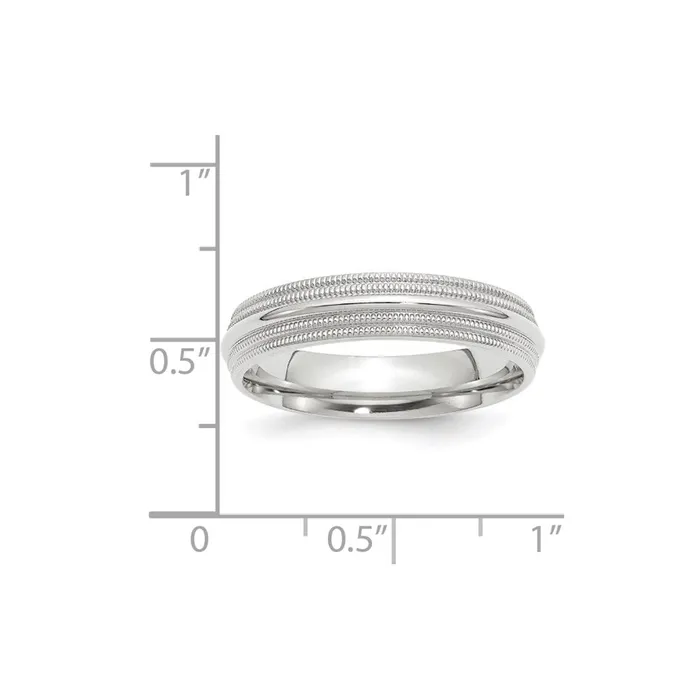 Goldia Rings Solid 10K White Gold 5mm Double Milgrain Comfort Fit MensWomens Wedding Band Ring Size 45 Goldia Rings Solid 10K White Gold 5mm Double Milgrain Comfort Fit MensWomens Wedding Band Ring Size 45