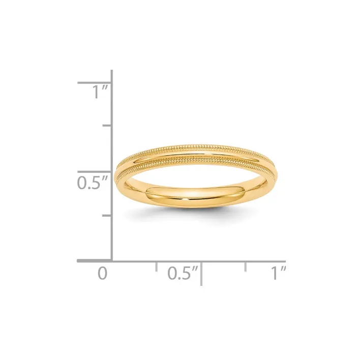 Goldia Rings Solid 10K Yellow Gold 3mm Milgrain Comfort Fit MensWomens Wedding Band Ring Size 10 Goldia Rings Solid 10K Yellow Gold 3mm Milgrain Comfort Fit MensWomens Wedding Band Ring Size 10