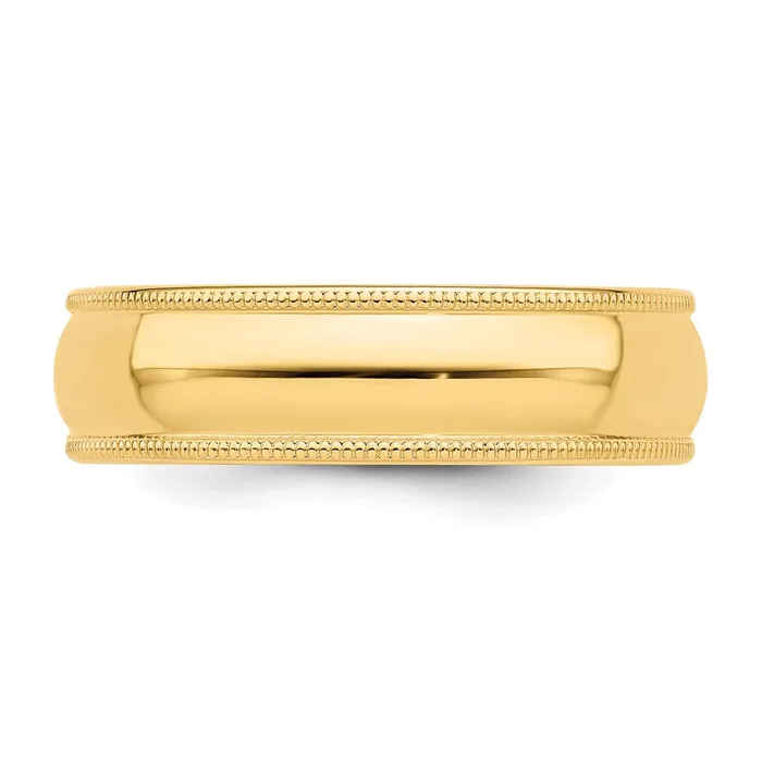 Goldia Rings Solid 10K Yellow Gold 6mm Milgrain Half Round MensWomens Wedding Band Ring Size 135 Goldia Rings Solid 10K Yellow Gold 6mm Milgrain Half Round MensWomens Wedding Band Ring Size 135
