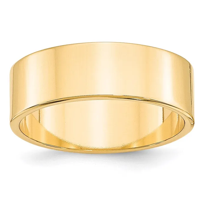 Goldia Rings Solid 10K Yellow Gold 7mm Light Weight Flat MensWomens Wedding Band Ring Size 125 Goldia Rings Solid 10K Yellow Gold 7mm Light Weight Flat MensWomens Wedding Band Ring Size 125