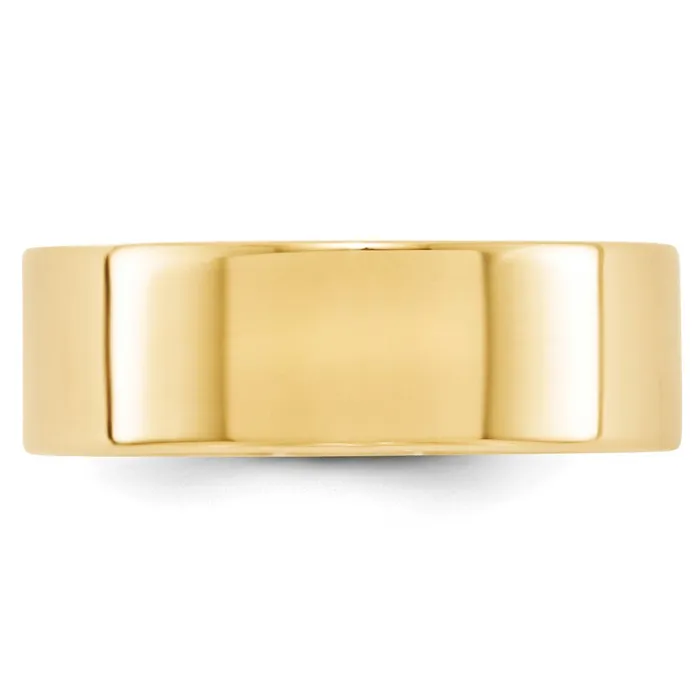 Goldia Rings Solid 10K Yellow Gold 7mm Light Weight Flat MensWomens Wedding Band Ring Size 125 Goldia Rings Solid 10K Yellow Gold 7mm Light Weight Flat MensWomens Wedding Band Ring Size 125