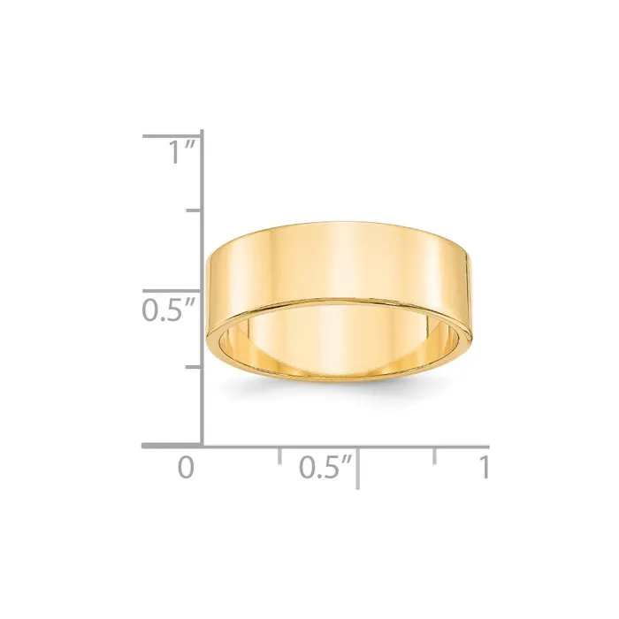 Goldia Rings Solid 10K Yellow Gold 7mm Light Weight Flat MensWomens Wedding Band Ring Size 125 Goldia Rings Solid 10K Yellow Gold 7mm Light Weight Flat MensWomens Wedding Band Ring Size 125