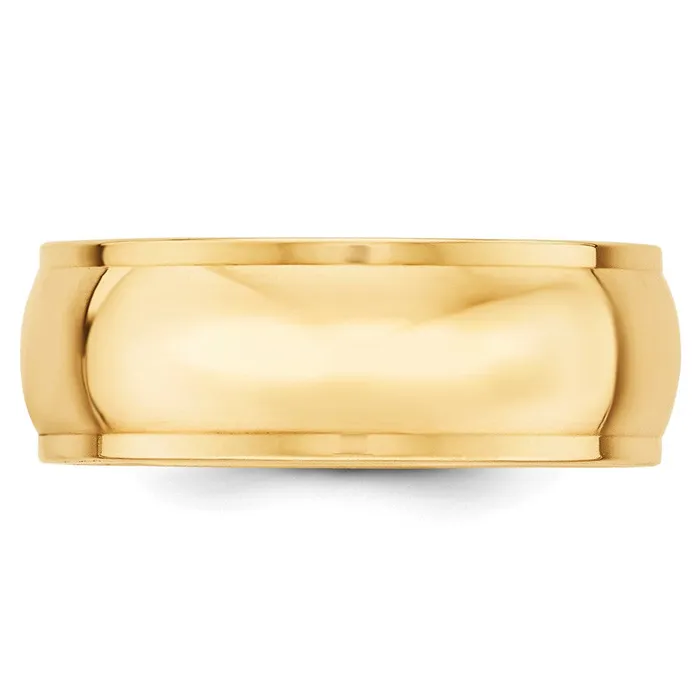 Goldia Rings Solid 10K Yellow Gold 8mm Half Round with Edge MensWomens Wedding Band Ring Size 9 Goldia Rings Solid 10K Yellow Gold 8mm Half Round with Edge MensWomens Wedding Band Ring Size 9