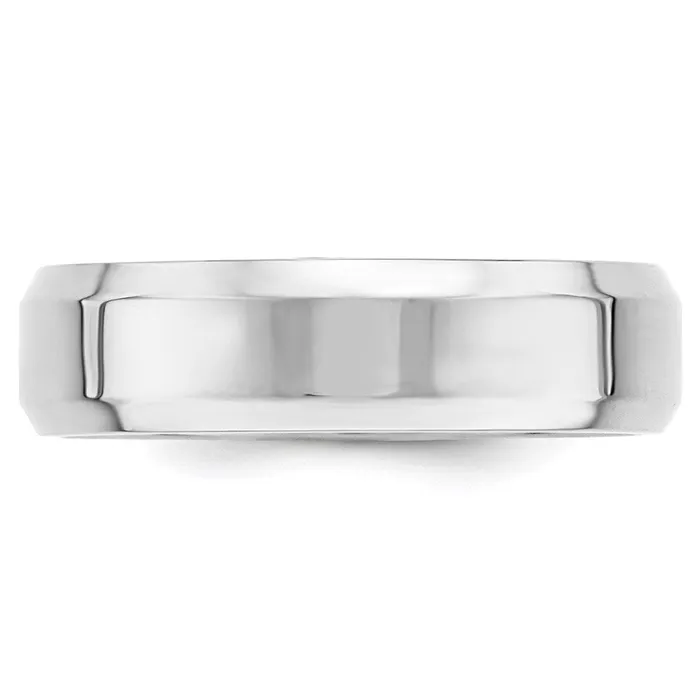 Goldia Rings Solid 14K White Gold 6mm Bevel Edge Comfort Fit MensWomens Wedding Band Ring Size 85 Goldia Rings Solid 14K White Gold 6mm Bevel Edge Comfort Fit MensWomens Wedding Band Ring Size 85