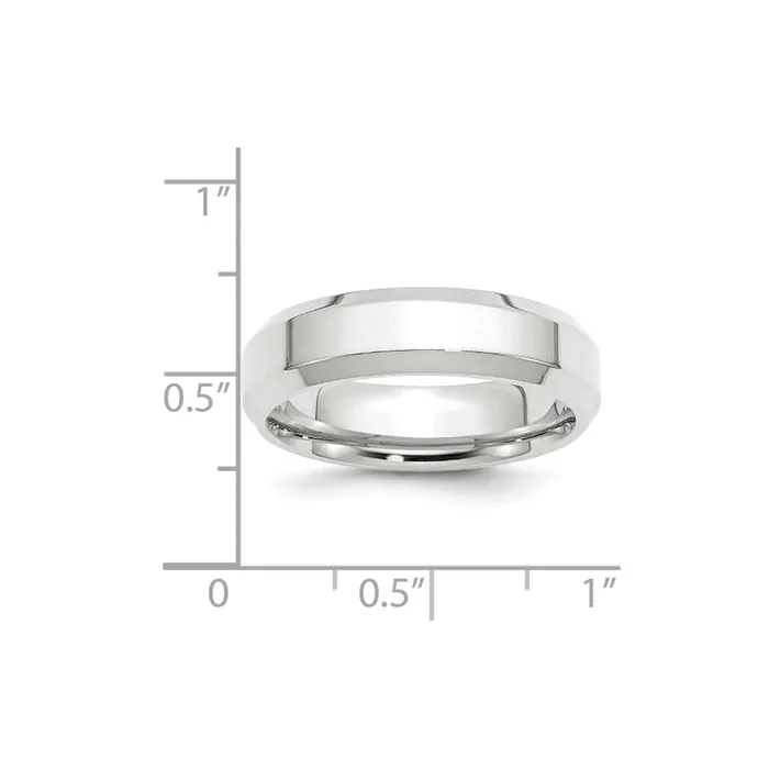 Goldia Rings Solid 14K White Gold 6mm Bevel Edge Comfort Fit MensWomens Wedding Band Ring Size 85 Goldia Rings Solid 14K White Gold 6mm Bevel Edge Comfort Fit MensWomens Wedding Band Ring Size 85