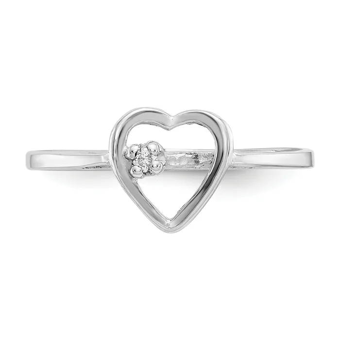 Goldia Rings Solid 14k White Gold 6x4mm Pear Simulated Pink Tourmaline VS CZ Ring