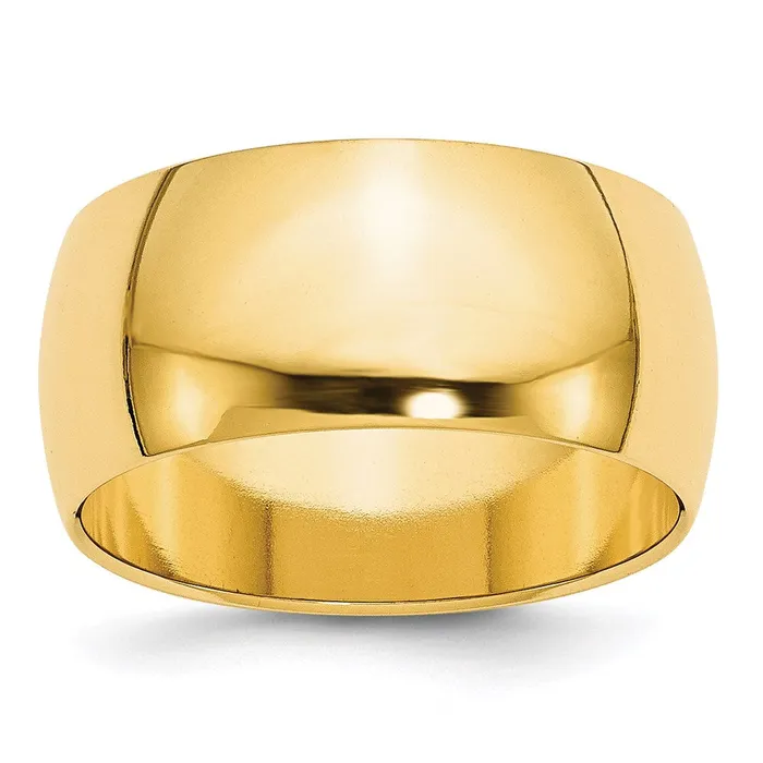 Goldia Rings Solid 14K Yellow Gold 10mm Half Round MensWomens Wedding Band Ring Size 8 Goldia Rings Solid 14K Yellow Gold 10mm Half Round MensWomens Wedding Band Ring Size 8