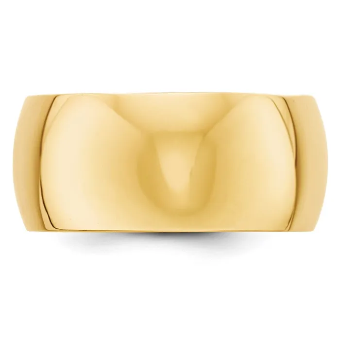 Goldia Rings Solid 14K Yellow Gold 10mm Half Round MensWomens Wedding Band Ring Size 8 Goldia Rings Solid 14K Yellow Gold 10mm Half Round MensWomens Wedding Band Ring Size 8