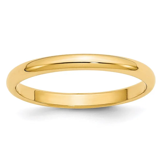 Goldia Rings Solid 14K Yellow Gold 25mm Half Round MensWomens Wedding Band Ring Size 4 Goldia Rings Solid 14K Yellow Gold 25mm Half Round MensWomens Wedding Band Ring Size 4