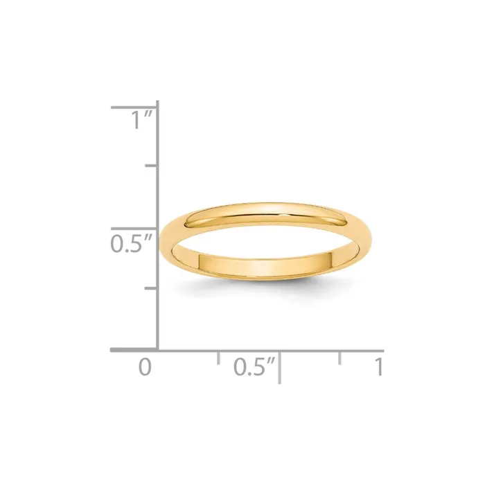 Goldia Rings Solid 14K Yellow Gold 25mm Half Round MensWomens Wedding Band Ring Size 4 Goldia Rings Solid 14K Yellow Gold 25mm Half Round MensWomens Wedding Band Ring Size 4