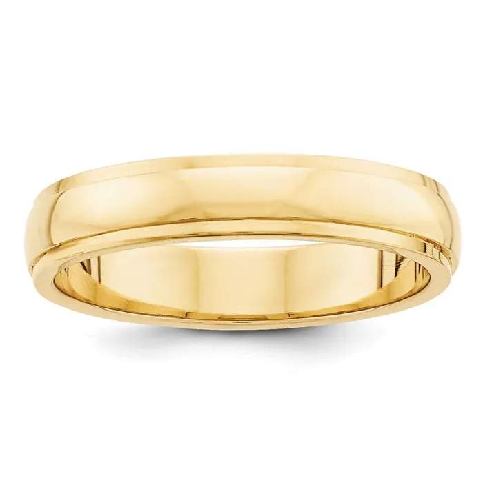 Goldia Rings Solid 14K Yellow Gold 4mm HalfRound Edge MensWomens Wedding Band Ring Size 10 Goldia Rings Solid 14K Yellow Gold 4mm HalfRound Edge MensWomens Wedding Band Ring Size 10