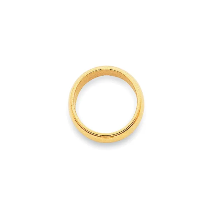 Goldia Rings Solid 14K Yellow Gold 4mm HalfRound Edge MensWomens Wedding Band Ring Size 10 Goldia Rings Solid 14K Yellow Gold 4mm HalfRound Edge MensWomens Wedding Band Ring Size 10