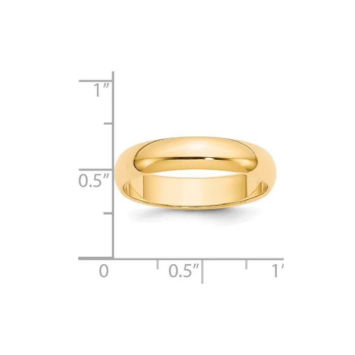 Goldia Rings Solid 14K Yellow Gold 5mm HalfRound Wedding MensWomens Wedding Band Ring Size 95 Goldia Rings Solid 14K Yellow Gold 5mm HalfRound Wedding MensWomens Wedding Band Ring Size 95