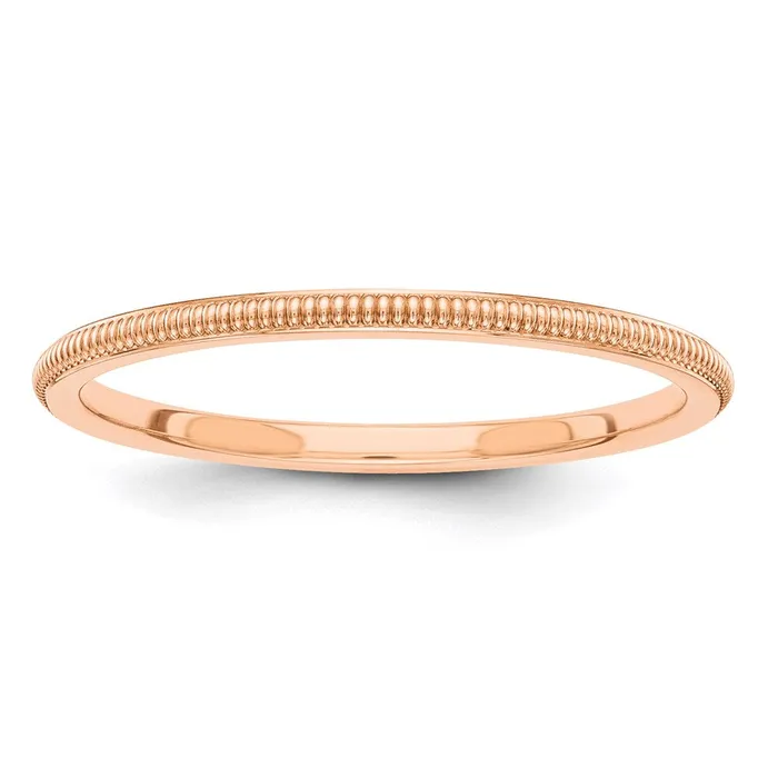 Goldia Rings Solid 18K Rose Gold 15mm Milgrain MensWomens Wedding Band Ring Size 5 Goldia Rings Solid 18K Rose Gold 15mm Milgrain MensWomens Wedding Band Ring Size 5
