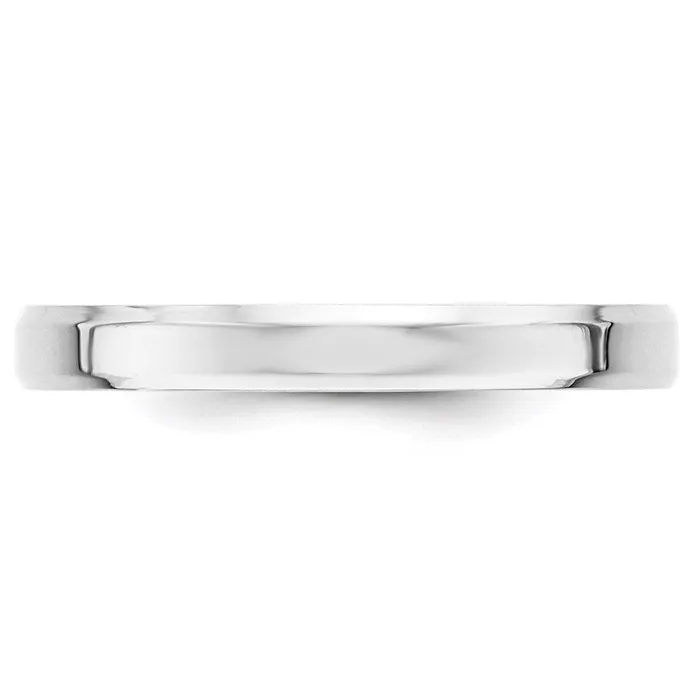 Goldia Rings Solid 18K White Gold 3mm Bevel Edge Comfort Fit MensWomens Wedding Band Ring Size 65 Goldia Rings Solid 18K White Gold 3mm Bevel Edge Comfort Fit MensWomens Wedding Band Ring Size 65