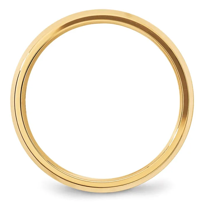 Goldia Rings Solid 18K Yellow Gold 5mm Bevel Edge Comfort Fit MensWomens Wedding Band Ring Size 8 Goldia Rings Solid 18K Yellow Gold 5mm Bevel Edge Comfort Fit MensWomens Wedding Band Ring Size 8