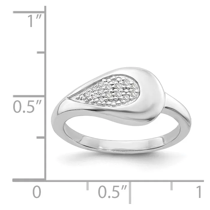 Goldia Rings SS White Ice 07ct Diamond Ring
