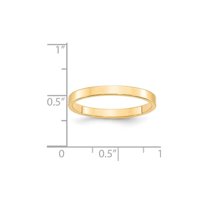 Goldia Solid 14K Yellow Gold 25mm Light Weight Flat MensWomens Wedding Band Ring Size 5 Rings Goldia Solid 14K Yellow Gold 25mm Light Weight Flat MensWomens Wedding Band Ring Size 5 Rings