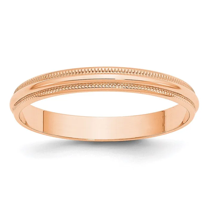 Goldia Solid 14K Yellow Gold Rose Gold 3mm Light Weight Milgrain Half Round MensWomens Wedding Band Ring Size 6 Rings Goldia Solid 14K Yellow Gold Rose Gold 3mm Light Weight Milgrain Half Round MensWomens Wedding Band Ring Size 6 Rings