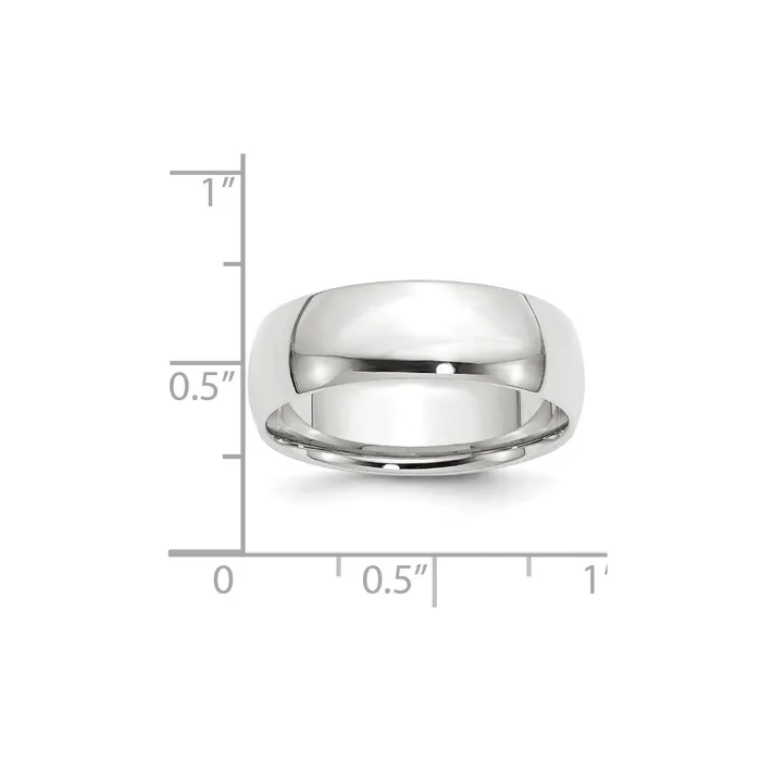 Goldia Solid 18K White Gold 7mm Light Weight Comfort Fit MensWomens Wedding Band Ring Size 45 Rings Goldia Solid 18K White Gold 7mm Light Weight Comfort Fit MensWomens Wedding Band Ring Size 45 Rings