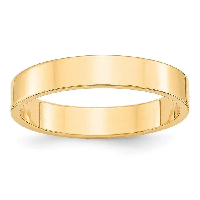 Goldia Solid 18K Yellow Gold 4mm Light Weight Flat MensWomens Wedding Band Ring Size 4 Rings Goldia Solid 18K Yellow Gold 4mm Light Weight Flat MensWomens Wedding Band Ring Size 4 Rings