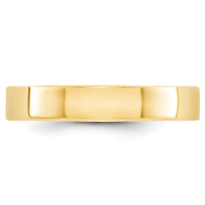 Goldia Solid 18K Yellow Gold 4mm Light Weight Flat MensWomens Wedding Band Ring Size 4 Rings Goldia Solid 18K Yellow Gold 4mm Light Weight Flat MensWomens Wedding Band Ring Size 4 Rings