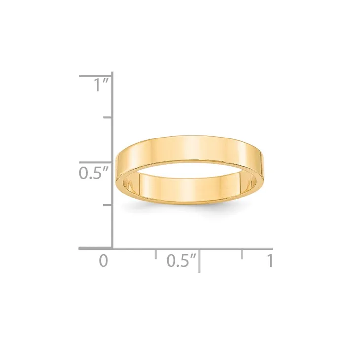 Goldia Solid 18K Yellow Gold 4mm Light Weight Flat MensWomens Wedding Band Ring Size 4 Rings Goldia Solid 18K Yellow Gold 4mm Light Weight Flat MensWomens Wedding Band Ring Size 4 Rings