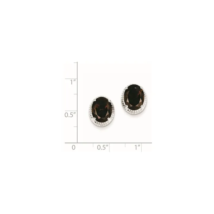 Goldia Sterling Silver Smoky Quartz Earrings Earrings