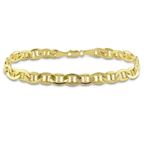 JMS always Bracelets Original AMOUR Mens Mariner Link Chain Bracelet In 10K Yellow Gold 7 Mm9 Inch JMS always Bracelets Original AMOUR Mens Mariner Link Chain Bracelet In 10K Yellow Gold 7 Mm9 Inch