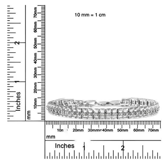 JMS always Bracelets Original Haus of Brilliance 925 Sterling Silver 12 Cttw Diamond DoubleLink 7 Tennis Bracelet IJ Color I3 Clarity