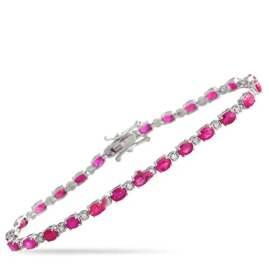 JMS always Bracelets Original LB Exclusive 18K White Gold 038ct Diamond and Ruby Bracelet MF09 103123 JMS always Bracelets Original LB Exclusive 18K White Gold 038ct Diamond and Ruby Bracelet MF09 103123