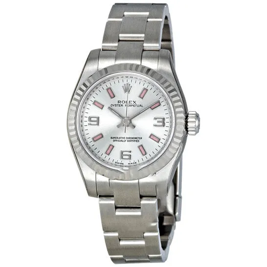 JMS always Bracelets Original Rolex Lady Oyster Perpetual 26 Silver Dial Stainless Steel Oyster Bracelet Automatic Watch 176234SAPSO