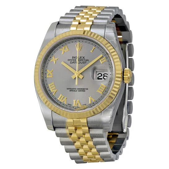 JMS always Bracelets Original Rolex Oyster Perpetual Datejust 36 Grey Dial Stainless Steel and 18K Yellow Gold Jubilee Bracelet Automatic Mens Watch 116233GYRJ JMS always Bracelets Original Rolex Oyster Perpetual Datejust 36 Grey Dial Stainless Steel and 18K Yellow Gold Jubilee Bracelet Automatic Mens Watch 116233GYRJ