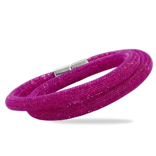 JMS always Bracelets Original Swarovski Stardust Fuchsia Double Bracelet 5089833M Medium JMS always Bracelets Original Swarovski Stardust Fuchsia Double Bracelet 5089833M Medium