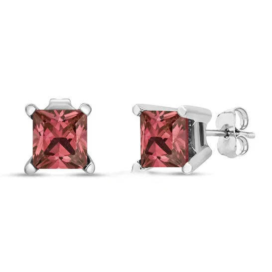 JMS always Earrings Original Haus of Brilliance 14K White Gold 12 Cttw 4 Prong Set Lab Grown Pink Princess Diamond Solitaire Stud Earrings Pink Color VS2SI1 Clarity JMS always Earrings Original Haus of Brilliance 14K White Gold 12 Cttw 4 Prong Set Lab Grown Pink Princess Diamond Solitaire Stud Earrings Pink Color VS2SI1 Clarity