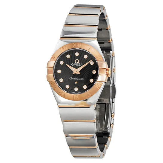 JMS always Earrings Original Omega Constellation Brown Griffes Style Dial 18kt Rose Gold Bezel Stainless Steel Ladies Watch 12320246063002 JMS always Earrings Original Omega Constellation Brown Griffes Style Dial 18kt Rose Gold Bezel Stainless Steel Ladies Watch 12320246063002