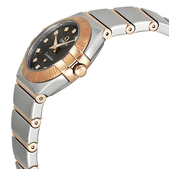 JMS always Earrings Original Omega Constellation Brown Griffes Style Dial 18kt Rose Gold Bezel Stainless Steel Ladies Watch 12320246063002 JMS always Earrings Original Omega Constellation Brown Griffes Style Dial 18kt Rose Gold Bezel Stainless Steel Ladies Watch 12320246063002