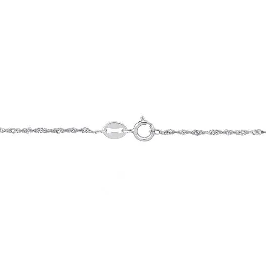 JMS always Necklaces Original AMOUR Singapore Chain Necklace In Platinum 18 In JMS always Necklaces Original AMOUR Singapore Chain Necklace In Platinum 18 In