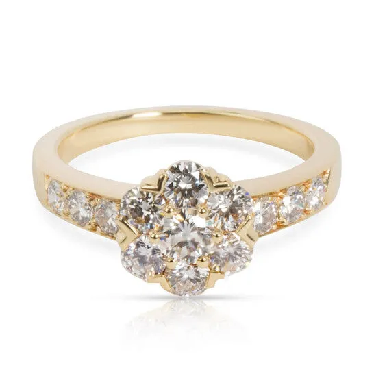 JMS always Original PreOwned Van Cleef Arpels Flora Diamond Ring in 18K Yellow Gold 074 CTW Rings JMS always Original PreOwned Van Cleef Arpels Flora Diamond Ring in 18K Yellow Gold 074 CTW Rings