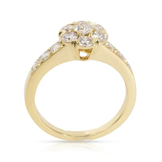 JMS always Original PreOwned Van Cleef Arpels Flora Diamond Ring in 18K Yellow Gold 074 CTW Rings JMS always Original PreOwned Van Cleef Arpels Flora Diamond Ring in 18K Yellow Gold 074 CTW Rings