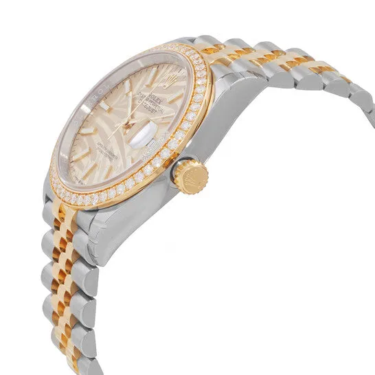 JMS always Original Rolex Datejust 36 Automatic Champagne Palm Motif Dial Chronometer Diamond Watch 126283CSPLMJ Watches JMS always Original Rolex Datejust 36 Automatic Champagne Palm Motif Dial Chronometer Diamond Watch 126283CSPLMJ Watches