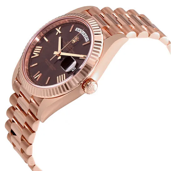 JMS always PreStyled Sets Original Rolex DayDate 40 Chocolate Dial 18K Everose Gold President Automatic Mens Watch 228235CHRP JMS always PreStyled Sets Original Rolex DayDate 40 Chocolate Dial 18K Everose Gold President Automatic Mens Watch 228235CHRP