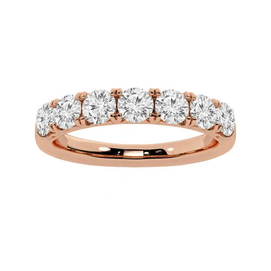 JMS always Rings Original Brilliant Diamond 14K Rose Gold 1 CTTW RoundCut LAB GROWN Diamond Seven Stone Anniversary Band GSI JMS always Rings Original Brilliant Diamond 14K Rose Gold 1 CTTW RoundCut LAB GROWN Diamond Seven Stone Anniversary Band GSI