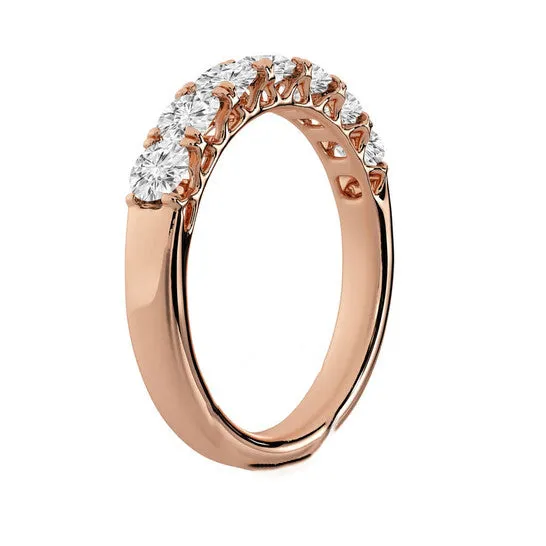 JMS always Rings Original Brilliant Diamond 14K Rose Gold 1 CTTW RoundCut LAB GROWN Diamond Seven Stone Anniversary Band GSI JMS always Rings Original Brilliant Diamond 14K Rose Gold 1 CTTW RoundCut LAB GROWN Diamond Seven Stone Anniversary Band GSI