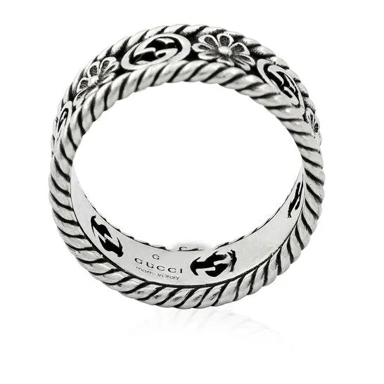JMS always Rings Original Gucci Interlocking G Silver Ring JMS always Rings Original Gucci Interlocking G Silver Ring