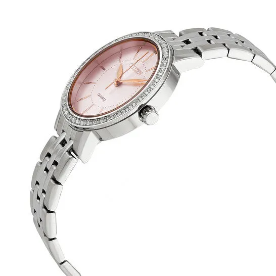 JMS always Watches Original Citizen Quartz Crystal Pink Dial Ladies Watch EL304187X JMS always Watches Original Citizen Quartz Crystal Pink Dial Ladies Watch EL304187X