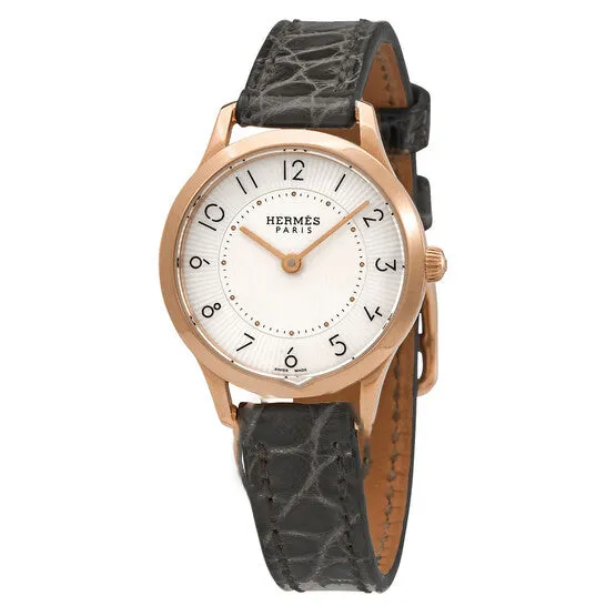 JMS always Watches Original Hermes Slim D Quartz Silver Dial Ladies Watch 041746WW00 JMS always Watches Original Hermes Slim D Quartz Silver Dial Ladies Watch 041746WW00