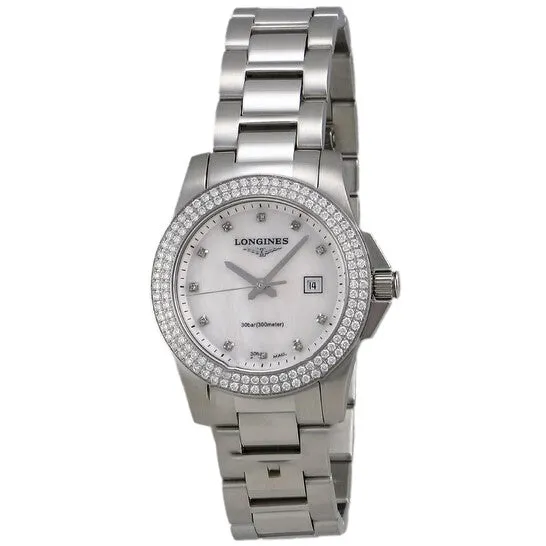 JMS always Watches Original Longines Conquest Quartz Diamond Ladies Watch L32580876 JMS always Watches Original Longines Conquest Quartz Diamond Ladies Watch L32580876