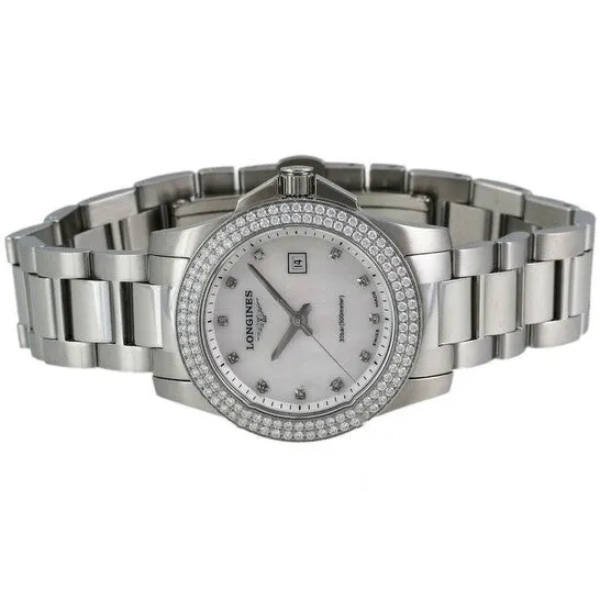 JMS always Watches Original Longines Conquest Quartz Diamond Ladies Watch L32580876 JMS always Watches Original Longines Conquest Quartz Diamond Ladies Watch L32580876
