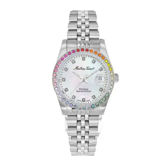 JMS always Watches Original MatheyTissot Mathy Rainbow Quartz White Dial Ladies Watch D809AQI JMS always Watches Original MatheyTissot Mathy Rainbow Quartz White Dial Ladies Watch D809AQI